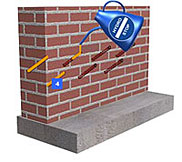 Waterproofing masonry walls against capillary moisture, gravity injection